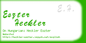 eszter heckler business card